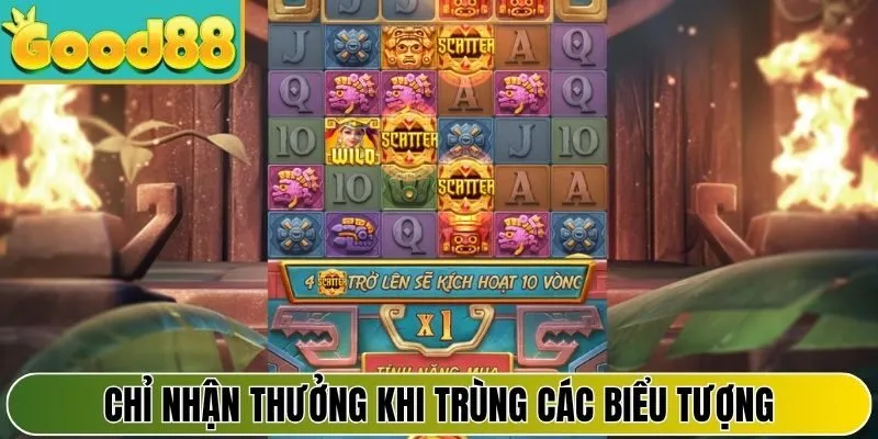 Người chơi chỉ nhận thưởng khi trùng các biểu tượng