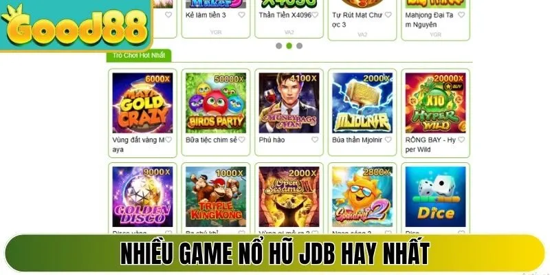 Nhiều game nổ hũ JDB hay nhất